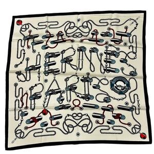 Hermès Paris “Cordages” Silk Scarf by Pierre Marie – 25x25